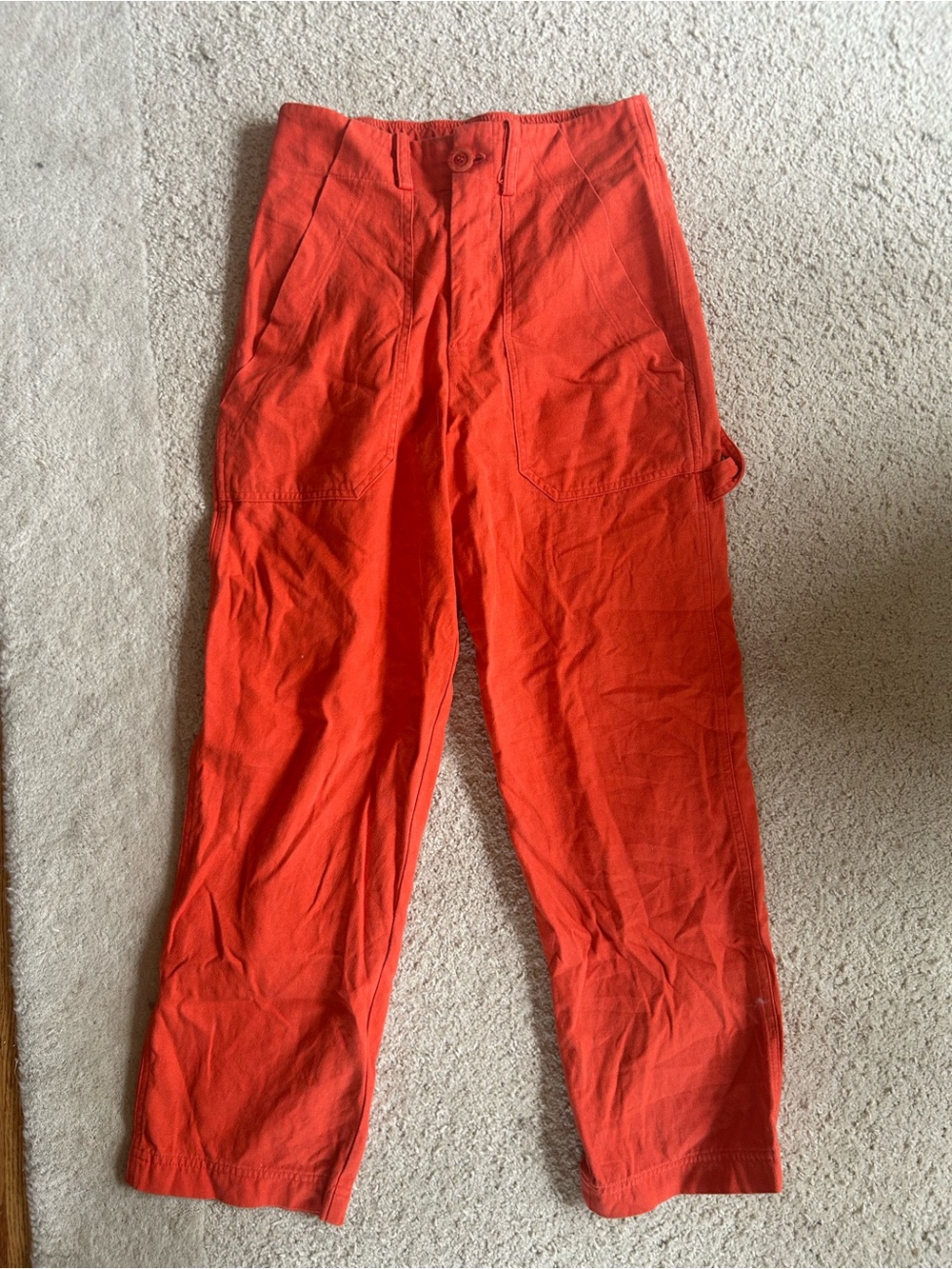 Back Beat Co. Women's Cargo Pants in Bright Orange